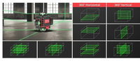 Niveau laser croisé vertical à 360 degrés, faisceau vert, horizontal et vertical, batterie rechargeable, outils de niveau laser vert