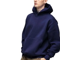Sweat-shirts à capuche surdimensionnés en coton 100% de haute qualité, sans cordon, 460 grammes, style oversize, plusieurs couleurs, logo personnalisé en gros