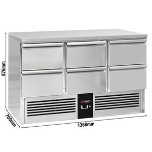 โต๊ะแช่เย็น GGM Gastro PREMIUM - 1370x700 มม. - 6 ลิ้นชัก - Product Image 2