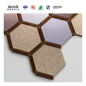 Paneles de pared de mosaico de PVC con aspecto de mármol moderno, azulejos adhesivos hexagonales autoadhesivos impermeables para baño y cocina, hoteles, villas - Product Image 5