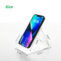 Support d'affichage en acrylique moderne de luxe sur mesure OEM pour support de téléphone en acrylique en forme de L