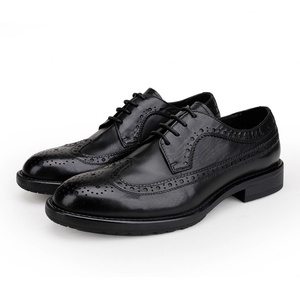 Chaussures pour hommes de style anglais, en cuir véritable respirant, haut de gamme, élégantes, formelles, faites à la main, à lacets - Product Image 4