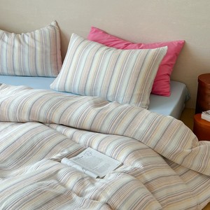 Ensemble <span class=keywords><strong>de</strong></span> housse <span class=keywords><strong>de</strong></span> <span class=keywords><strong>couette</strong></span> Jacquard 3 pièces Literie Housse <span class=keywords><strong>de</strong></span> <span class=keywords><strong>couette</strong></span> rayée <span class=keywords><strong>vintage</strong></span> avec 2 taies d'oreiller - Product Image 4