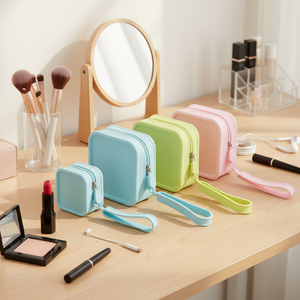 Trousse de Maquillage en Silicone en Forme de Cube de Sucre, Sac de Voyage, Pochette de Rangement pour Cosmétiques, Marque Privée, Sans BPA, Écologique, Qualité Alimentaire - Product Image 2