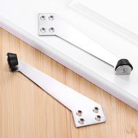 Butée de porte en acier inoxydable, butée de porte en caoutchouc anti-collision pour salle de bain et hôtel