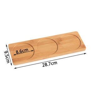 Bambus-Untersetzer-Tablett, Umweltfreundliche Vertiefte Servierplatte mit Mehreren Fächern für Kaffeegetränke und Kleine Pflanzen - Product Image 6