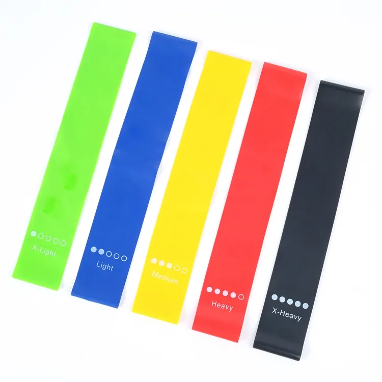 OEM 600mm 5 Level Yoga Pilates Resistance Bandas Hip Elasticas Fitness Exercise Bands