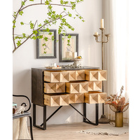 Table d'appoint d'entrée de couloir en bois moderne, Base de meubles de salon, Design créatif, Table Console avec tiroirs en fer forgé