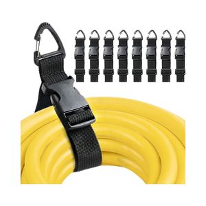 Organizador de Cables de Extensión de Nailon Resistente, Color Negro, 17 Pulgadas, Correas de Almacenamiento Ajustables para Garaje/Taller - Product Image 1