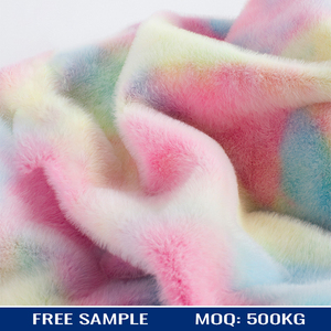 Cina vendita calda morbido in microfibra tessuto peluche <span class=keywords><strong>coniglio</strong></span> 100% tessuto <span class=keywords><strong>di</strong></span> nylon con un morbido peluche indietro - Product Image 2