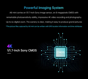 Fotocamera Gimbal A8 Mini 4K 8MP HD con Zoom Digitale 6X e Sensore Sony CMOS, Identificazione Intelligente e Tracciamento per UGV, USV, Aerei RC e Droni FPV - Product Image 3