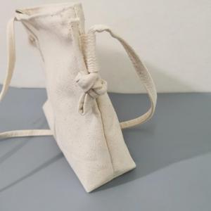 Sac messager en toile de coton avec logo promotionnel, en stock, sangle réglable épaissie, petite bourse à monnaie zippée - Product Image 4