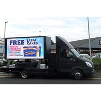 Écran publicitaire LED mobile sur remorque à 3 côtés, camion publicitaire numérique, écran LED pour véhicules, pour camions de restauration
