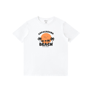 Camiseta de manga corta con estampado de palmeras y puesta de sol de verano, Top informal para hombre y mujer, transpirable, de secado rápido, Q84 - Product Image 5
