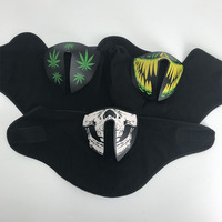 Masque de fête réutilisable et écologique en coton avec panneau EL LED activé par le son pour Halloween, idéal pour les soirées costumées et les raves