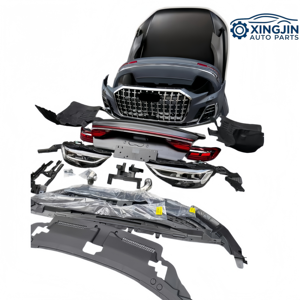 Version améliorée pour Audi A8 <span class=keywords><strong>D5</strong></span> : Kit carrosserie avant et arrière, phares, composants avant, modification version Horch, ajustement parfait - Product Image 5