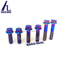 Baut dan mur Titanium biru