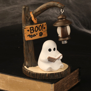 Lampe suspendue en résine style Halloween, mignonne, en forme de fantôme, pour la lecture et la décoration d'Halloween - Product Image 4
