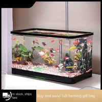 Aquarium en plastique transparent pour betta, idéal pour salon, balcon, bureau, petit ou moyen, écologique, livré en carton