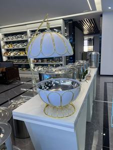 Scaldavivande a buffet di lusso in acciaio inossidabile bianco da 8 litri, alimentato a combustibile, a lunga durata, per catering, appendibile - Vendita calda - Product Image 4