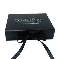 Boîte cadeau pliante de luxe avec logo personnalisé, holographique, laser, avec fermeture à ruban, boîte en carton avec couvercle magnétique pour perruques et accessoires capillaires