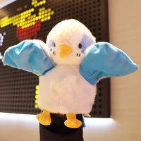 Marionnette à main en peluche super douce Vailpro Party, jouet oiseau perroquet, grande bouche, poupée en tissu, ventrilocisme, cadeau d'anniversaire pour 14 ans et plus