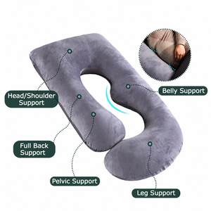 Almohada <span class=keywords><strong>de</strong></span> <span class=keywords><strong>Embarazo</strong></span> en Forma <span class=keywords><strong>de</strong></span> G Ajustable con Cojín Desmontable para Alivio del Dolor <span class=keywords><strong>de</strong></span> Espalda, Cadera y Rodilla en el Tercer <span class=keywords><strong>Trimestre</strong></span> - Product Image 5