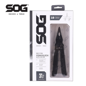 Multi-<span class=keywords><strong>outil</strong></span> compact professionnel SOG PowerLock avec scie à couteau V-Cutter pour réparation de survie en camping-Pince (B63N-CP), oxyde noir - Product Image 6