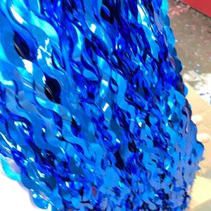 1*2M Ceramic <strong>S</strong>-Shaped Curved Laser Foil Curtain Background Wave Fringe Curtain Tinsel Photo Backdrop Birthday Party <strong>Decorations</strong> - Product Image 3