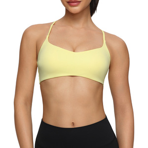 Sujetador Deportivo Europeo Americano para Fitness, con Tirantes Cruzados, Transpirable, de Alta Sujeción, 100% Nailon, Antichoque, para Correr y Yoga - Product Image 5