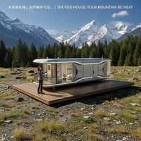 Cabine futuriste préfabriquée STAR CABIN sur roues, maison mobile, pod de jardin, bureau portable, studio de jardin