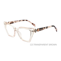 Montures de lunettes optiques œil-de-chat de luxe légères en acétate TR et matériaux mixtes, confortables et très élastiques, pour verres correcteurs