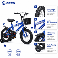 Vélo pour enfants GEEN personnalisé de 12'', 14'', 16'', 18'', 20'' - Prix d'usine - Vélo pour enfants avec roues d'apprentissage et panier