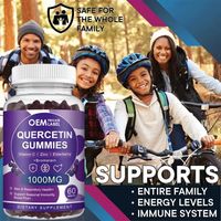 Gummies exclusives transfrontalières rajeunissantes à la quercétine pour une meilleure densité osseuse, enrichies en vitamine C et zinc, 180g, contiennent du sucre