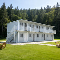 Conteneur d'expédition pliable en acier modulaire préfabriqué de 40 pieds, villa/bureau moderne à deux chambres en conteneur