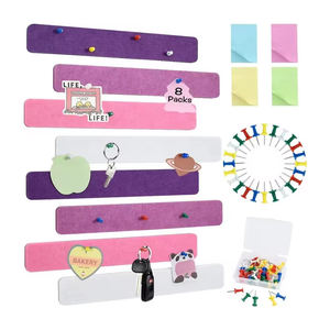 Décorations murales adhésives pour bureau, tableau d'affichage en feutre pour maternelle, tableau de messages auto-adhésif en feutre - Product Image 4