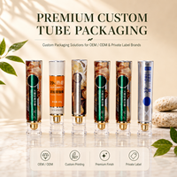 Tube de dentifrice 30 ml format échantillon avec bouchon à vis aluminium-plastique, impression UV, pack d'essai, petit lot, emballage de pâte cosmétique