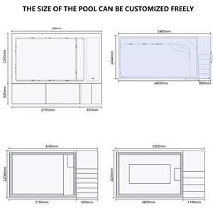 Piscina de Lujo para Familias, Piscina Grande Enterrada Personalizada, <span class=keywords><strong>Jacuzzi</strong></span>, Piscina Grande de Fibra de Vidrio para Exteriores en Oferta - Product Image 5