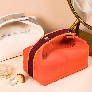 Sac <span class=keywords><strong>de</strong></span> maquillage portable en toile <span class=keywords><strong>de</strong></span> coton Royal Fair avec poignée, couleurs vives, sac <span class=keywords><strong>de</strong></span> transport détachable en lin et chanvre - Product Image 1