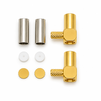 Connecteur coaxial RF MCX femelle à angle droit pour câble RG316 RG174 WTR100