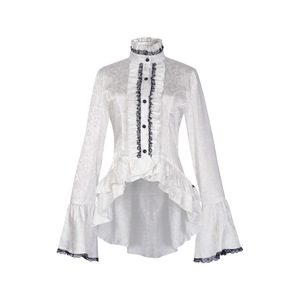 Ecoparty 2024 Ventas calientes Medieval Stand-Collar Trompeta-Manga Camisa <span class=keywords><strong>Cos</strong></span> Traje Victoriano Gótico Encaje Top - Product Image 4