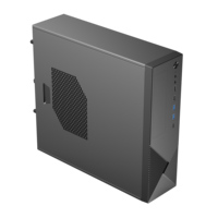 Ruix Slim Micro-ATX Aluminum Alloy Desktop Computer Case HD Audio High Efficient Classic Office PC with USB Port Mid Tower