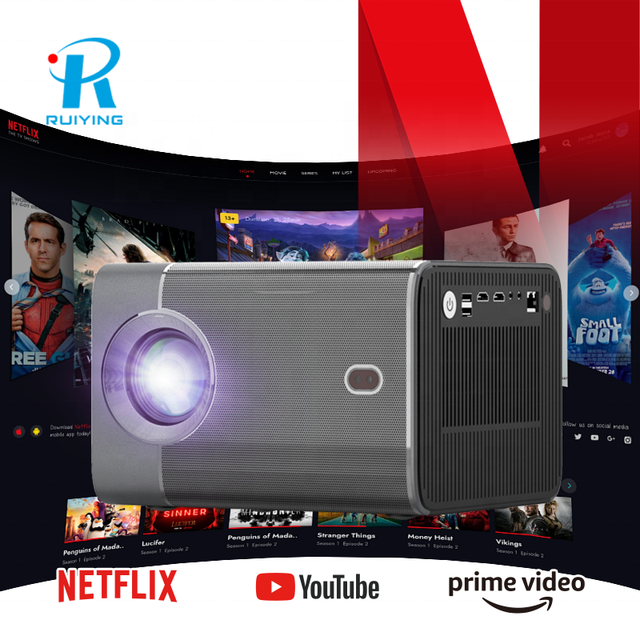 New Arrival Customized 600 Lumens Android 13 Smart HD LED 1080P Home Cinema Projector with Auto Focus