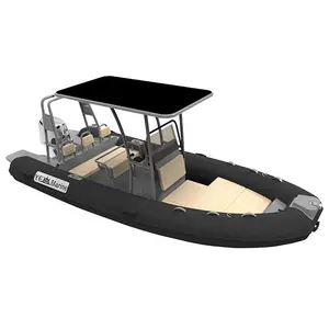 Aluminium Boats 18ft RHIB560 Double Deep V Hull Aluminum Rib PVC/Hypalon/Orca Inflatable Boats For Sale