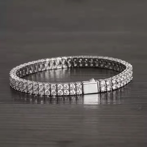 Bracelet cubain en diamant moissanite VVS de haute qualité avec plaqué or 18 carats, bijoux glacés pour hommes et femmes, usage quotidien ou cadeau - Product Image 3