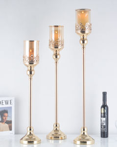 Wholesale <strong>Tall</strong> Pillar Candle holders <strong>lanterns</strong> and candle jars wedding centerpieces decor - Product Image 3