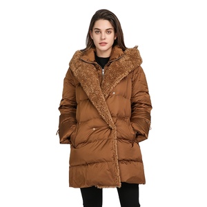 2021 Customized Warm Faux Fur Collar <strong>Hooded</strong> <strong>for</strong> Ladies Down Long Plus Size <strong>Women</strong> Jacket and <strong>Winter</strong> Puffer <strong>Coat</strong> - Product Image 2
