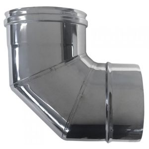 Tuyau de fumée en acier inoxydable isolé à double paroi incurvé à 90 degrés DN 80/130 - Product Image 1