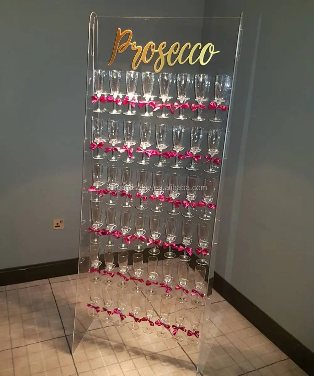 Iangel Aangepaste Champagne Muur Bruiloft Display Acryl Prosecco Muur Wijn Muur