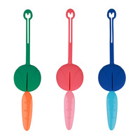 Ensemble de couverts pour enfants mignons, 2 pièces, cuillères et fourchettes en plastique de qualité alimentaire avec motif de dessin animé, réutilisables et avec étui de rangement pour les repas